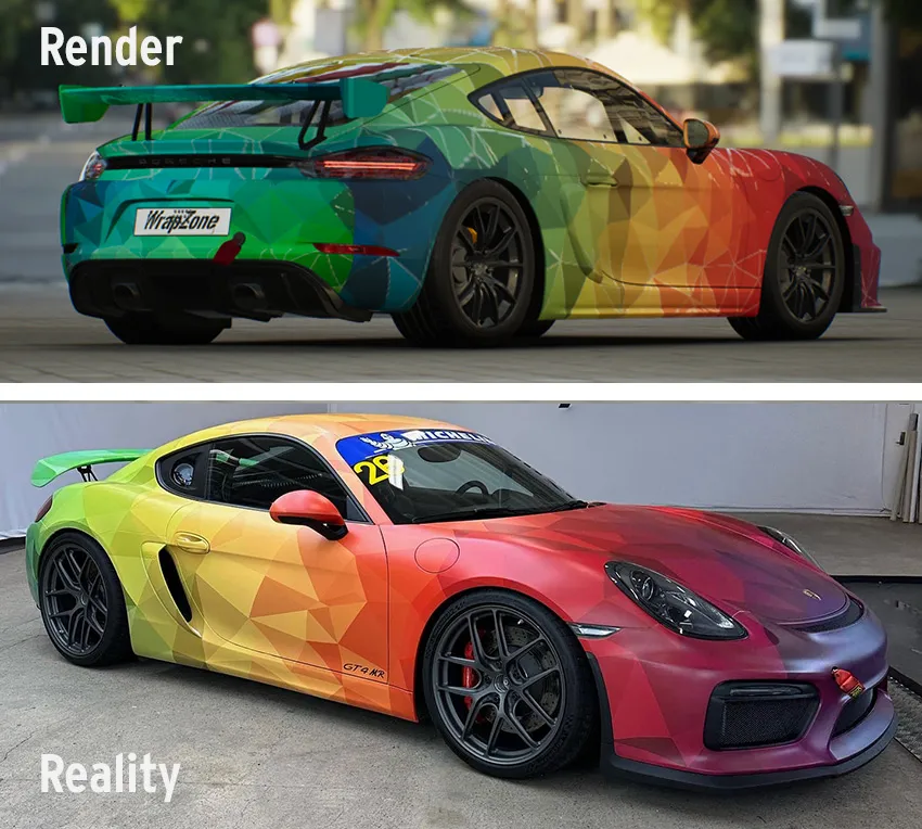 WrapZone Porsche GT4 Prism wrap